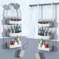 Heavy duty shower caddy hanging; 3 tiers supper large plastic shower basket by EMTETRENDS