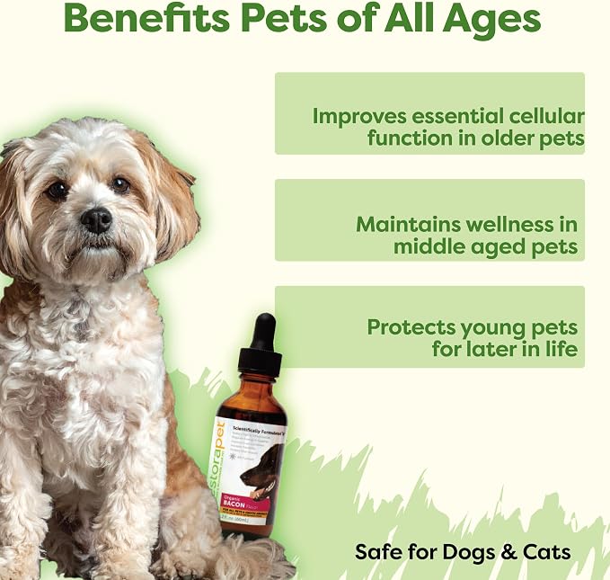 RestoraPet 1-Pack Dog & Cat Bacon Liquid Multivitamin | Dog Arthritis Pain - Image 2