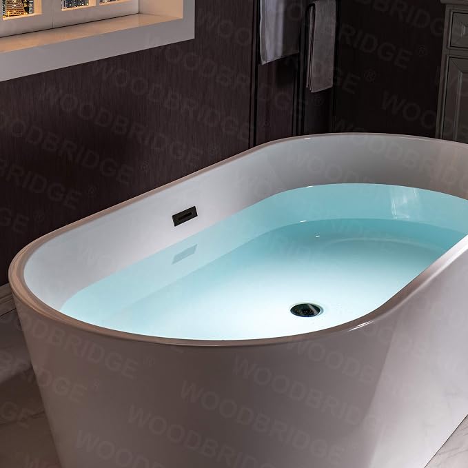 WOODBRIDGE BTA1514-MB-Drain &O+ Pillow Bathtub - Image 5