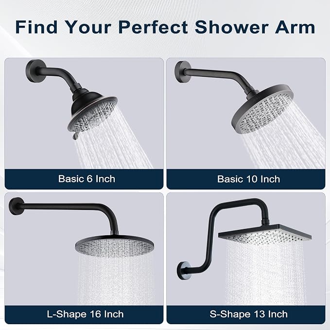 BRIGHT SHOWERS 13 Inch Shower Head Extension Arm - Image 6