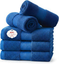Ample Decor Washcloths Set of 5 12 X 12 Inch 100% Cotton 600 GSM, Soft by AmpleDecor