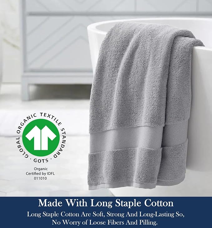 Delara Organic Cotton Luxuriously Plush Bath Sheet | GOTS & Oeko-TEX Certified - Image 3