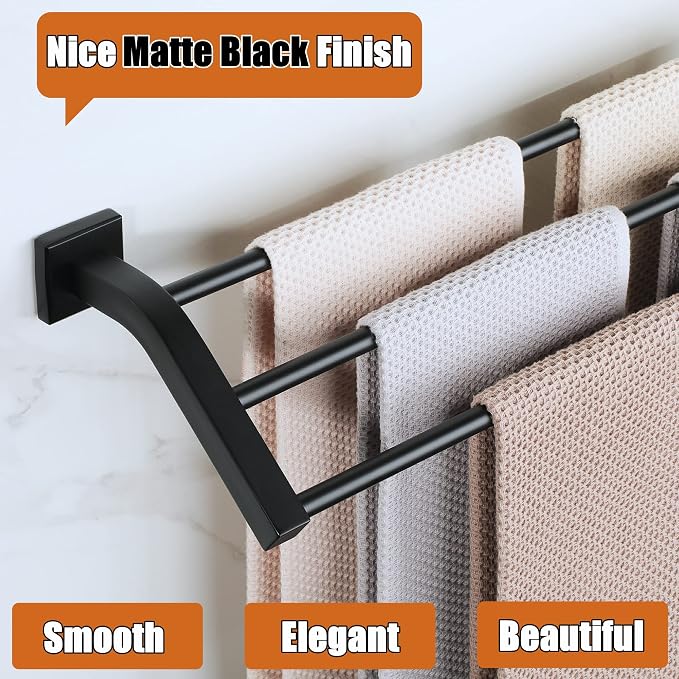 Alise Bath 3 Towel Bars, Towel Holder Towel Racks - Image 4