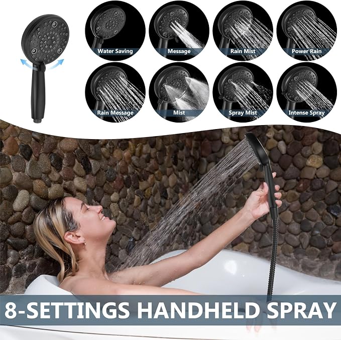 Aolemi 3 Handles Tub Shower Faucet Set - Image 3