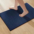 GRANNY SAYS Blue Bathroom Rugs, Absorbent Bath Mats 24" x 16", Soft Chenille by GRANNYSAYS