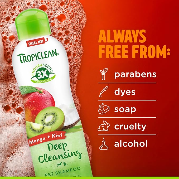 TropiClean Deep Cleansing Dog Shampoo, Powerful Odor Control, Puppy Safe - Image 5