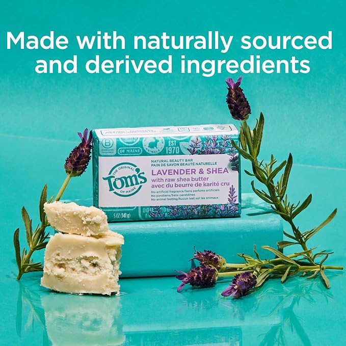 Tom's of Maine Natural Beauty Bar Soap, Lavender & Shea - Image 2