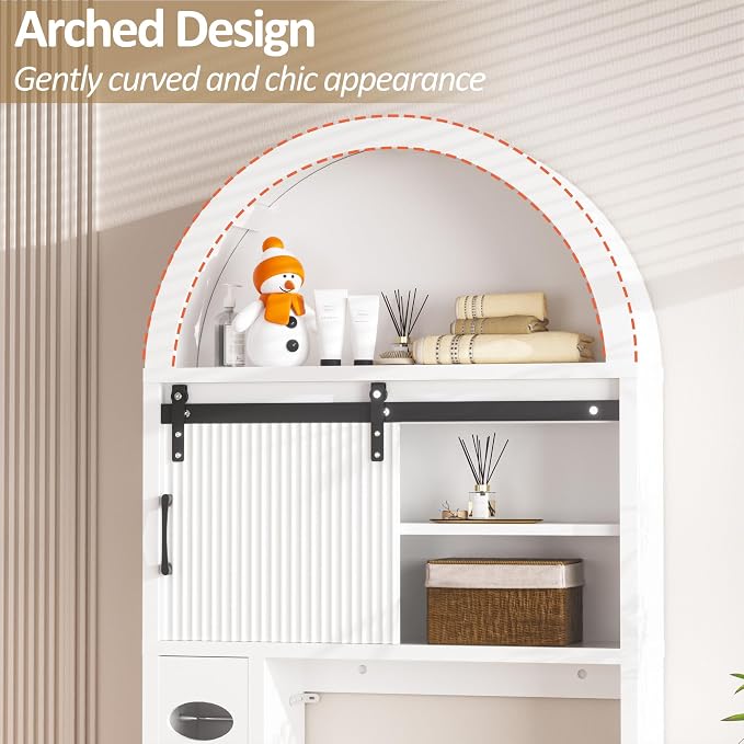 Spurgehom Over The Toilet Storage Cabinet, Bathroom Shelf Organizer Freestanding - Image 5