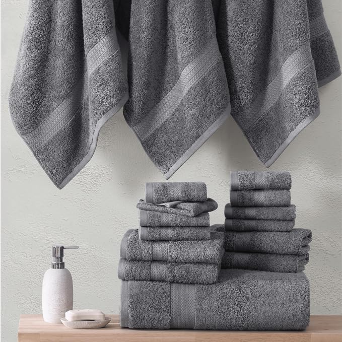 Lane Linen 100% Cotton Luxury Bathroom Towel Set - Image 5