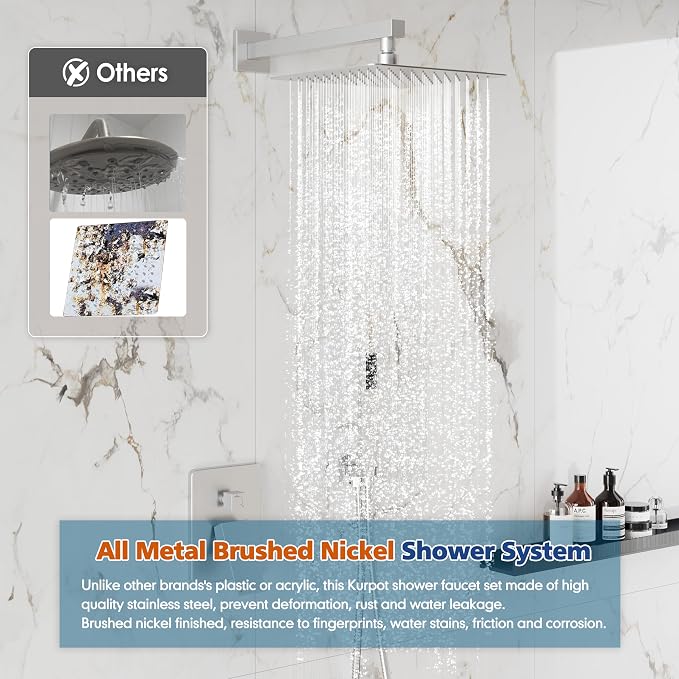 Shower System, Included 59'' Shower Hose, Shower Trim Kit and 2-IN-1 Diverter - Image 3