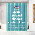 CLOROX Shower Curtain Liner, Premium Striped Medium-Weight Durable Waterproof by MainstreamInternational
