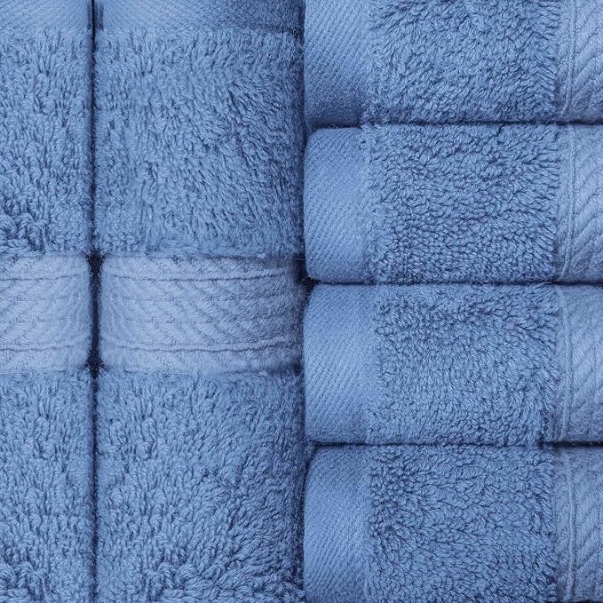 Superior Egyptian Cotton Pile Face Towel/Washcloth Set of 6, Ultra Soft Luxury - Image 3