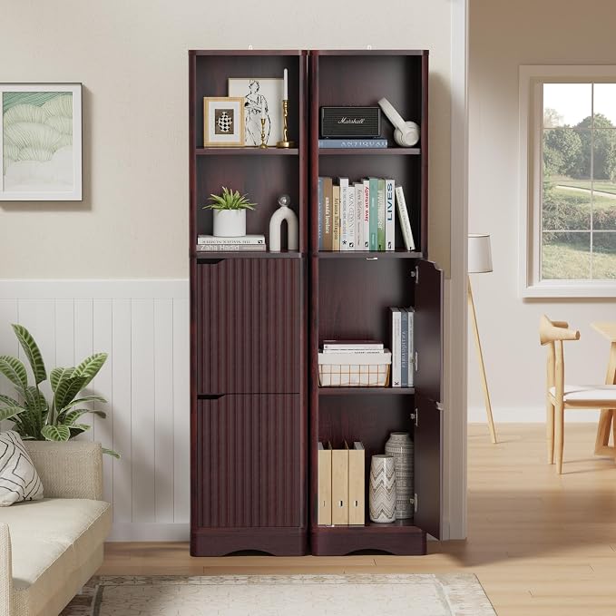 67" Tall Bathroom Organizer and Storage, Narrow Storage Cabinet - Image 8