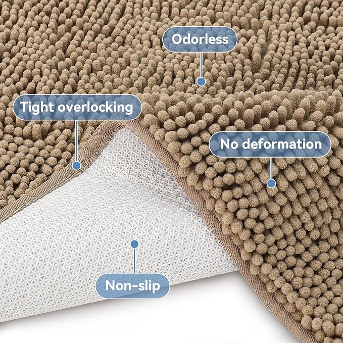 Bcoimo 36"×24" Absorbent Bath Mat, Non-Slip - Image 4