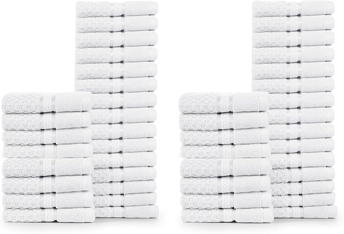 Ample Decor 100% Cotton Washcloths Set of 50 - Image 6