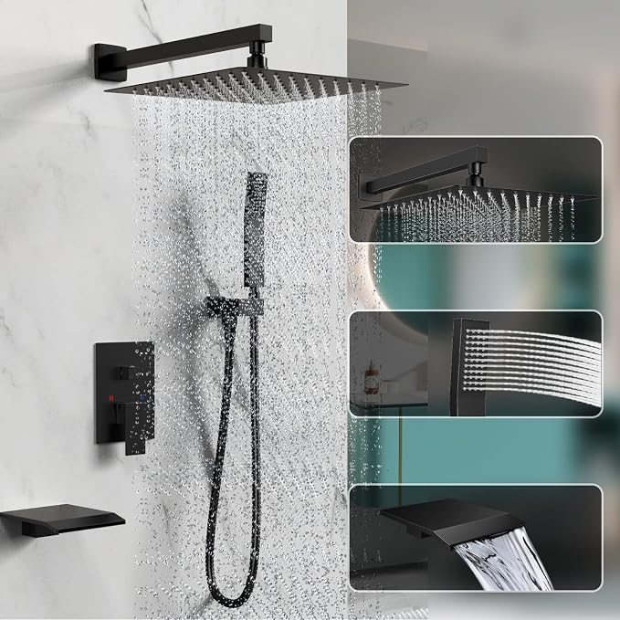 Shower System Rain Shower Faucet Set - Image 4