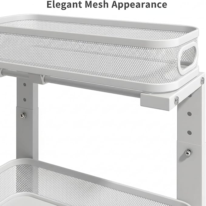 2 Pack Under Sink Organizer, Dual-Layer Pull Out Mesh Cabinet Rack - Image 4