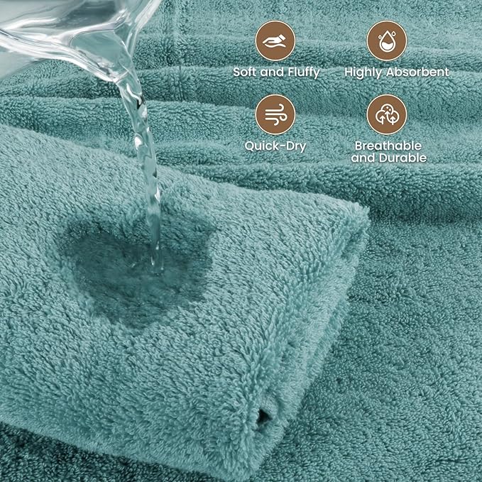 SEMAXE Bath Towel for Bathroom, 100% Cotton Towel - Image 4
