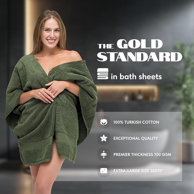 White Classic Luxury Soft Bath Sheet Towels - Image 2