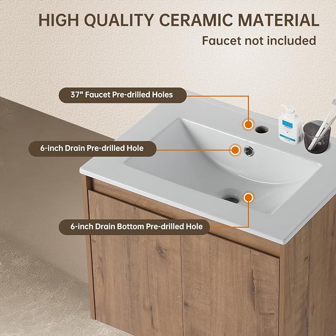 MORVANO 24" Bathroom Vanities Cabinet - Image 9