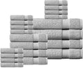 Delara Organic Cotton Luxuriously Plush Bath Towel 20 Piece Set|GOTS & Oeko-TEX by Delara
