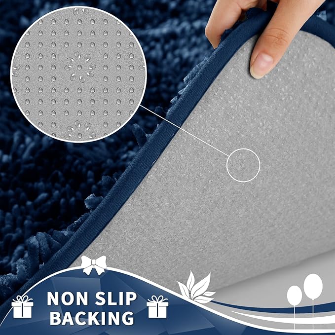 Yimobra Toilet Rugs U Shaped Washable, Extra Thick Soft Absorbent Chenille - Image 5