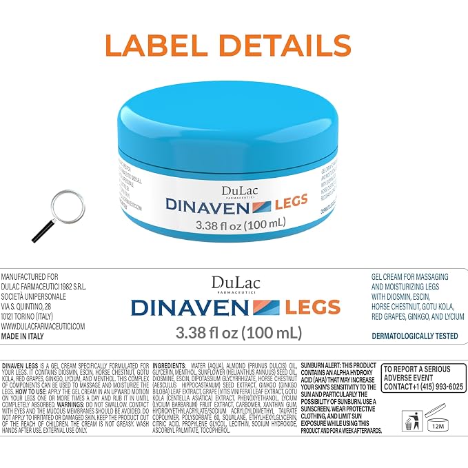DULÀC FARMACEUTICI 1982 Dulac Dinaven Legs Cooling Cosmetic Gel - Image 7