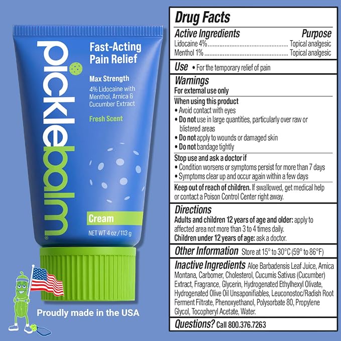 PickleBalm Pickleball Post-Game Muscle Pain Relief Cream - Image 9