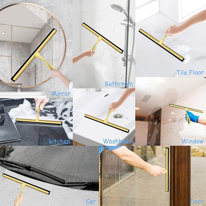 Shower Squeegee for Glass Doors, 14 Inches Bathroom Squeegee - Image 6