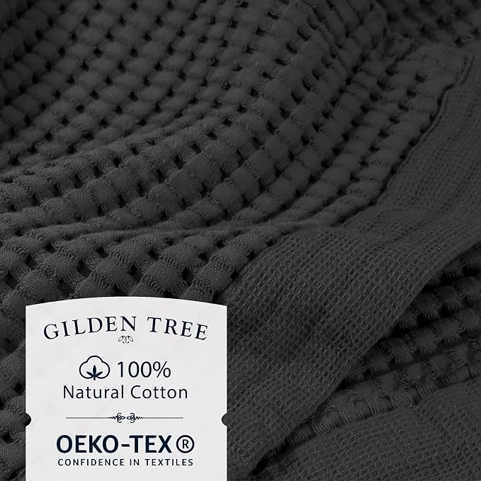 GILDEN TREE Waffle Towels for Bathroom Luxury 100% Cotton Bath Towels, Quick - Image 2