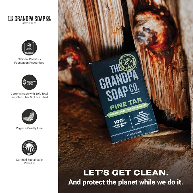 The Grandpa Soap Company Pine Tar Bar Soap - Image 6