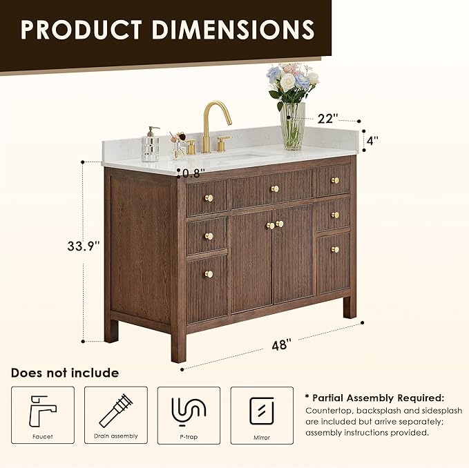 ALTAIR 48 Inch Bathroom Vanity - Image 2