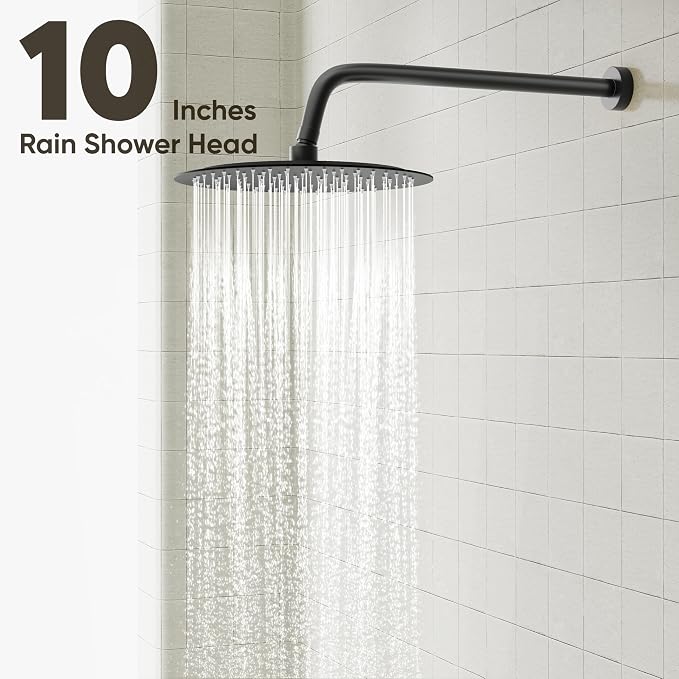 Gabrylly Shower System Black, Pressure Balance Shower Faucet Set, High Pressure - Image 3