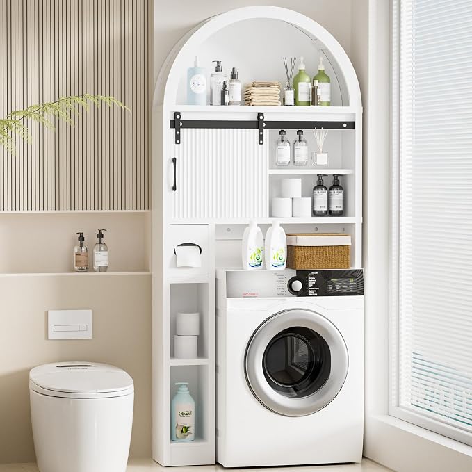 Spurgehom Over The Toilet Storage Cabinet, Bathroom Shelf Organizer Freestanding - Image 8