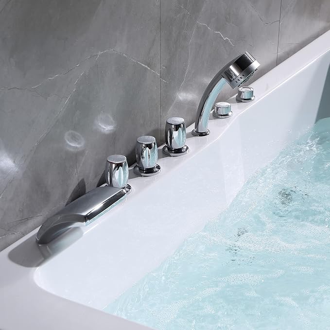 Empava Whirlpool Bathtub 71 Inch, 2 Person Whirlpool Tubs - Image 6