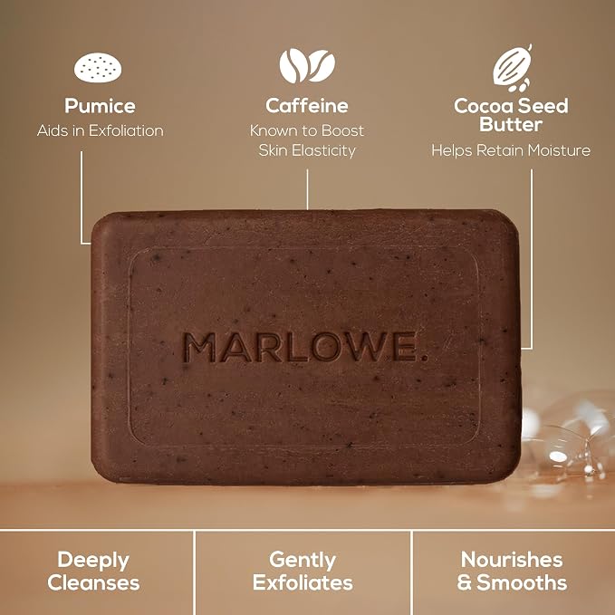 MARLOWE. No. 109 Coffee Bar Soap 7 oz – Exfoliating Body Scrub - Image 7
