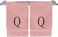 Monogrammed Hand Towel, Personalized Initial Gift, Extra Absorbent 100% Turkish by BareCotton