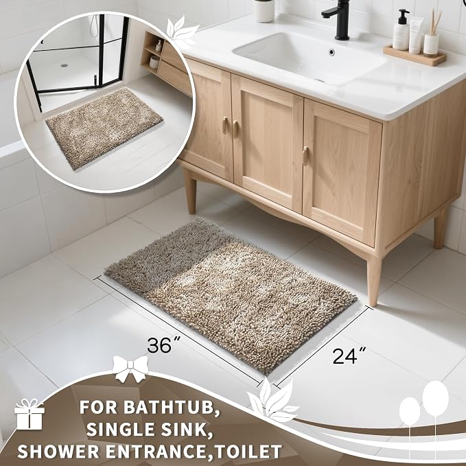 Yimobra Large Bathroom Rug Non Slip 36x24 Inch, Extra Thick Soft Absorbent - Image 4