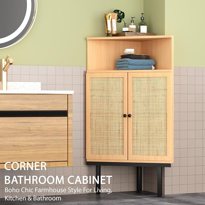 Yechen 39.7" Corner Storage Cabinet - Image 6