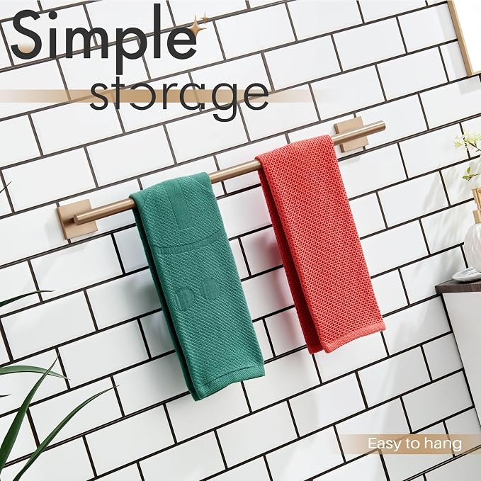 KOKOSIRI Towel Bar Bathroom Towel Holder - Image 8