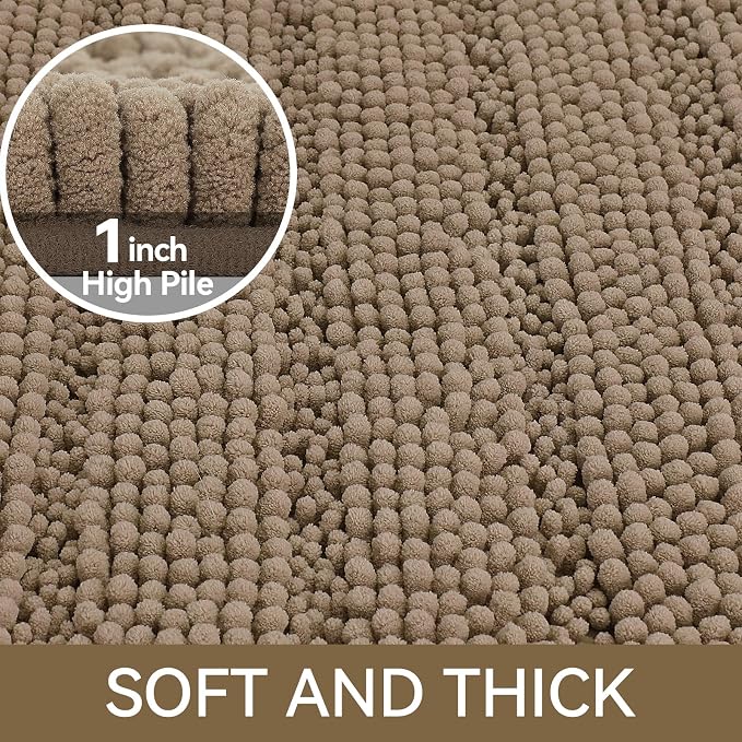 Bcoimo 48"×24" Chenille Bath Mat – Non-Slip - Image 3