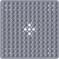 Gray Square Shower Bathtub Mat Non Slip 21x21 Inch, Soft Bath Mat by NaolotureHome