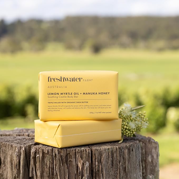 Freshwater Farm Australia Lem Myrt Manu Honey Body Bar, 7 OZ - Image 4