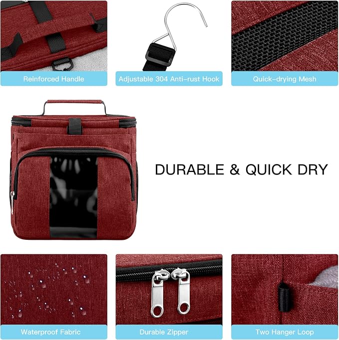 Bukere Portable Shower Caddy College Dorm Room Essential, Shower Caddy Tote Bag - Image 4