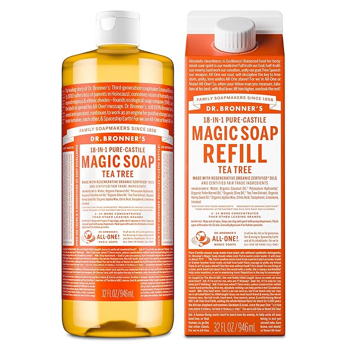 Dr. Bronner's Pure-Castile Magic Soap Liquid- Made by DrBronners