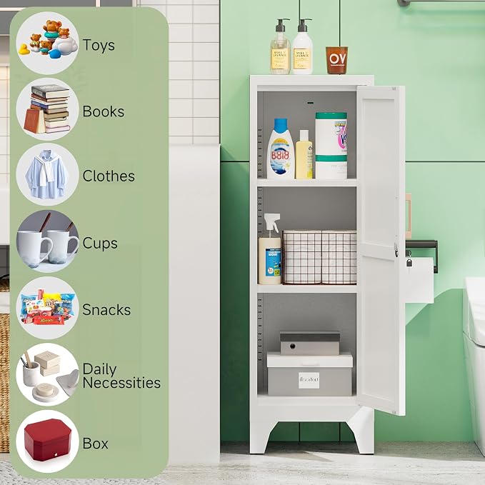 46" Tall Metal Pantry Cabinet, Kitchen Pantry Storage Cabinets - Image 7