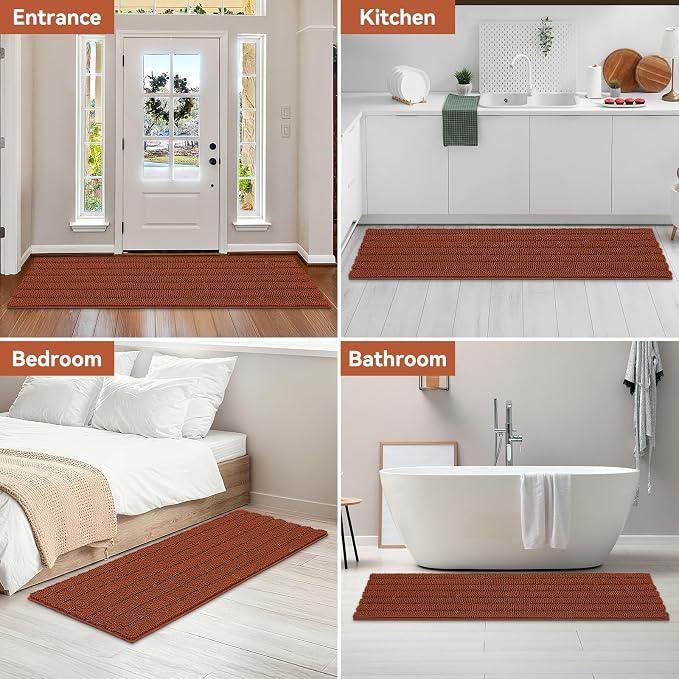 Bcoimo 70"×24" Chenille Bath Mat – Non-Slip - Image 7