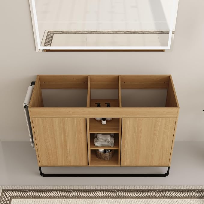 48 Inch Double Sink Bathroom Vanity, Premium Wooden Cabinet - Image 8
