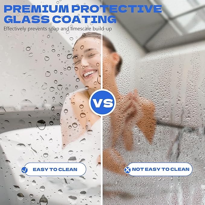 Bathtub Shower Door, 1/4" Clear Tempered Frameless Shower Glass Door, Tub - Image 6