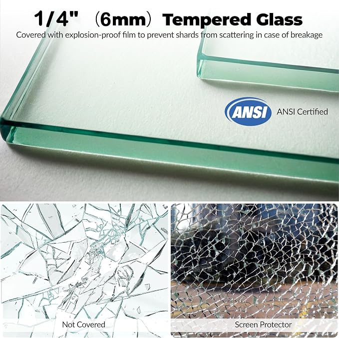 Frameless Sliding Shower Door, 6mm SGCC Tempered Clear Glass - Image 3